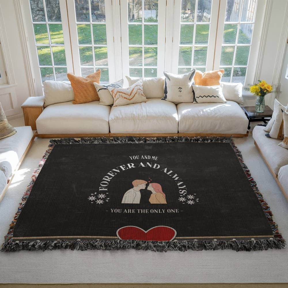 Forever & Always – Romantic Woven Blanket Gift - - Blankets