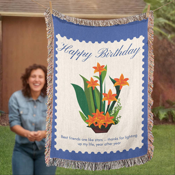 Cozy Blanket Gift – You Light My Life, Bestie - - Blanket