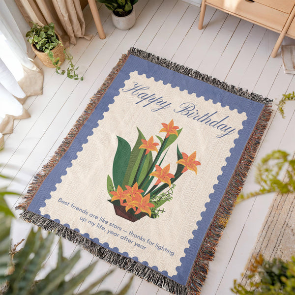 Cozy Blanket Gift – You Light My Life, Bestie - - Blanket