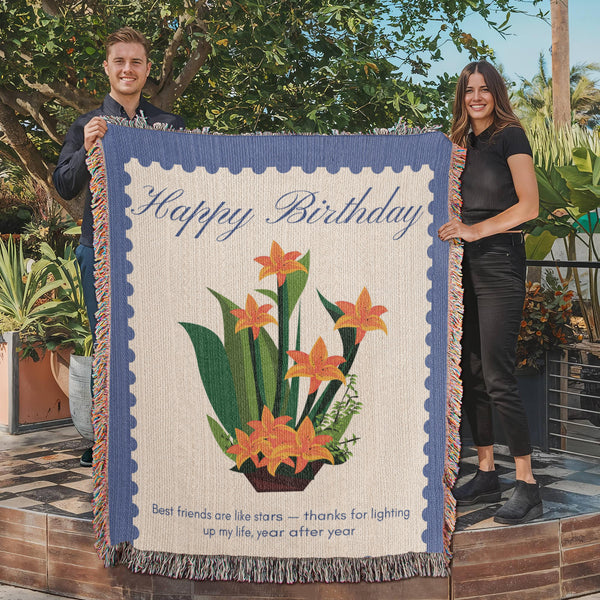 Cozy Blanket Gift – You Light My Life, Bestie - - Blanket