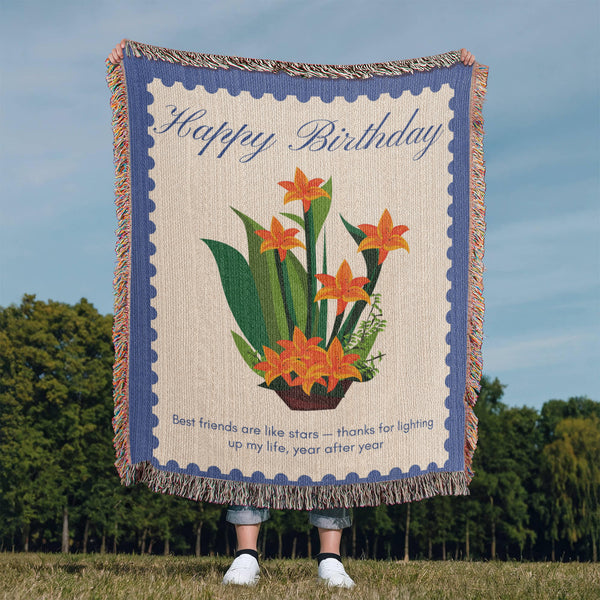 Cozy Blanket Gift – You Light My Life, Bestie - - Blanket