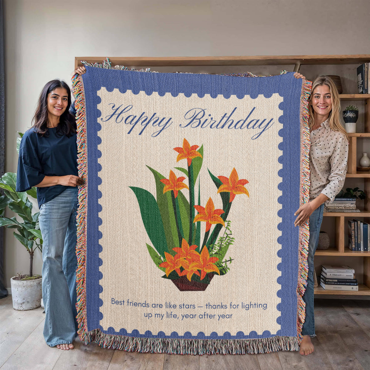 Cozy Blanket Gift – You Light My Life, Bestie - - Blanket