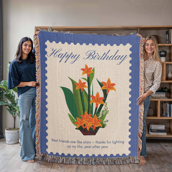 Cozy Blanket Gift – You Light My Life, Bestie - - Blanket