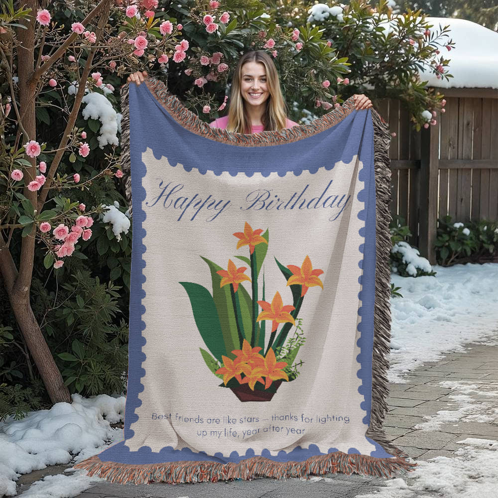 Cozy Blanket Gift – You Light My Life, Bestie - - Blanket