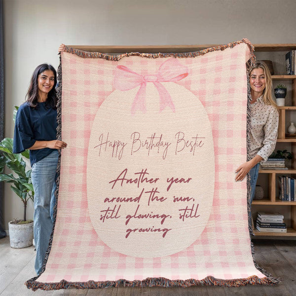 Bestie Birthday Blanket – Another Year, Another Hug - - Blankets