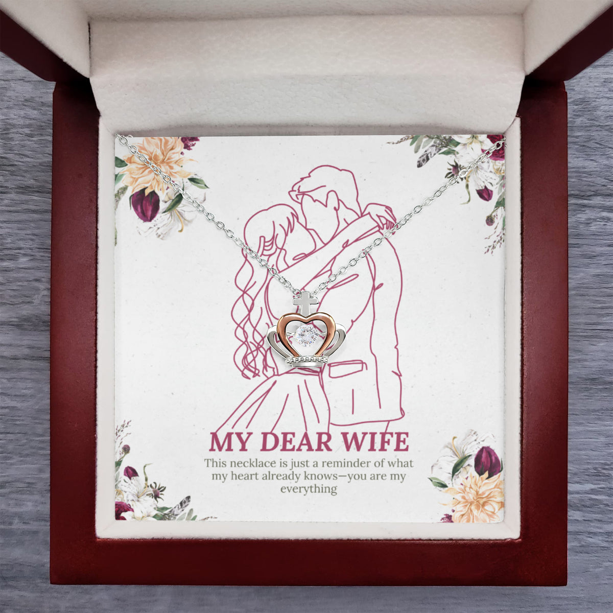 Crown Pendant Necklace – A Romantic Gift for Your Wife - - Necklaces