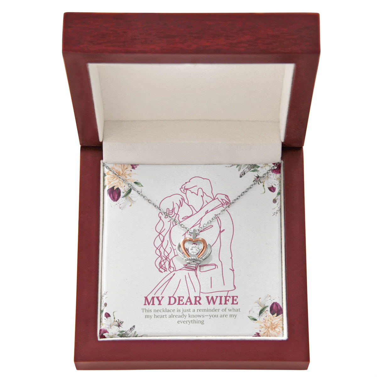 Crown Pendant Necklace – A Romantic Gift for Your Wife - Luxury Box - Necklaces