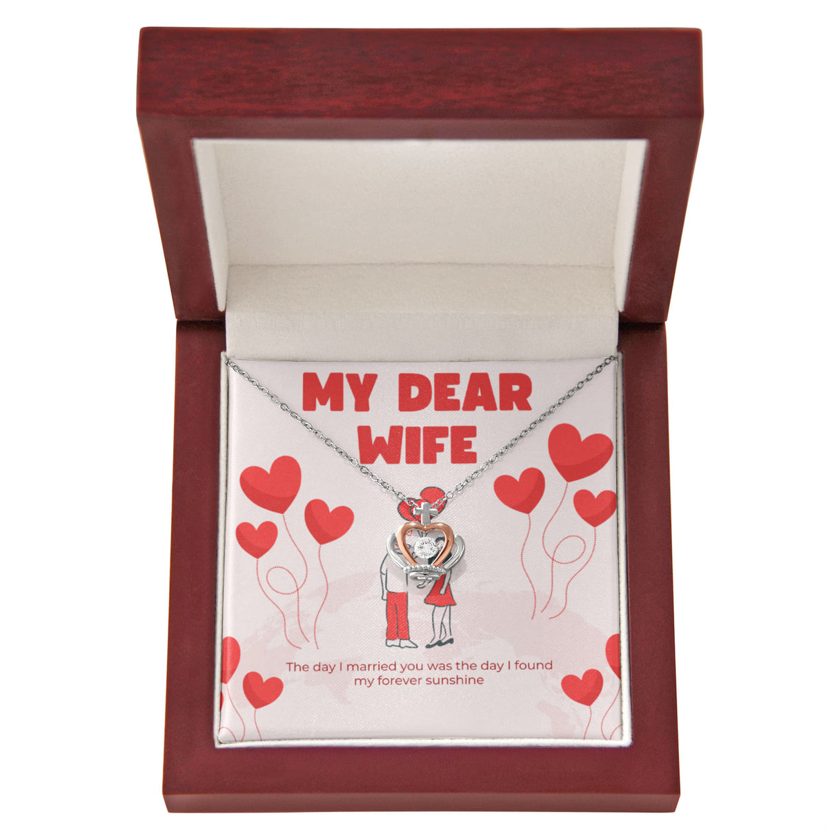 Crown Pendant Necklace – Valentine’s Keepsake for My Wife - Luxury Box - Necklaces