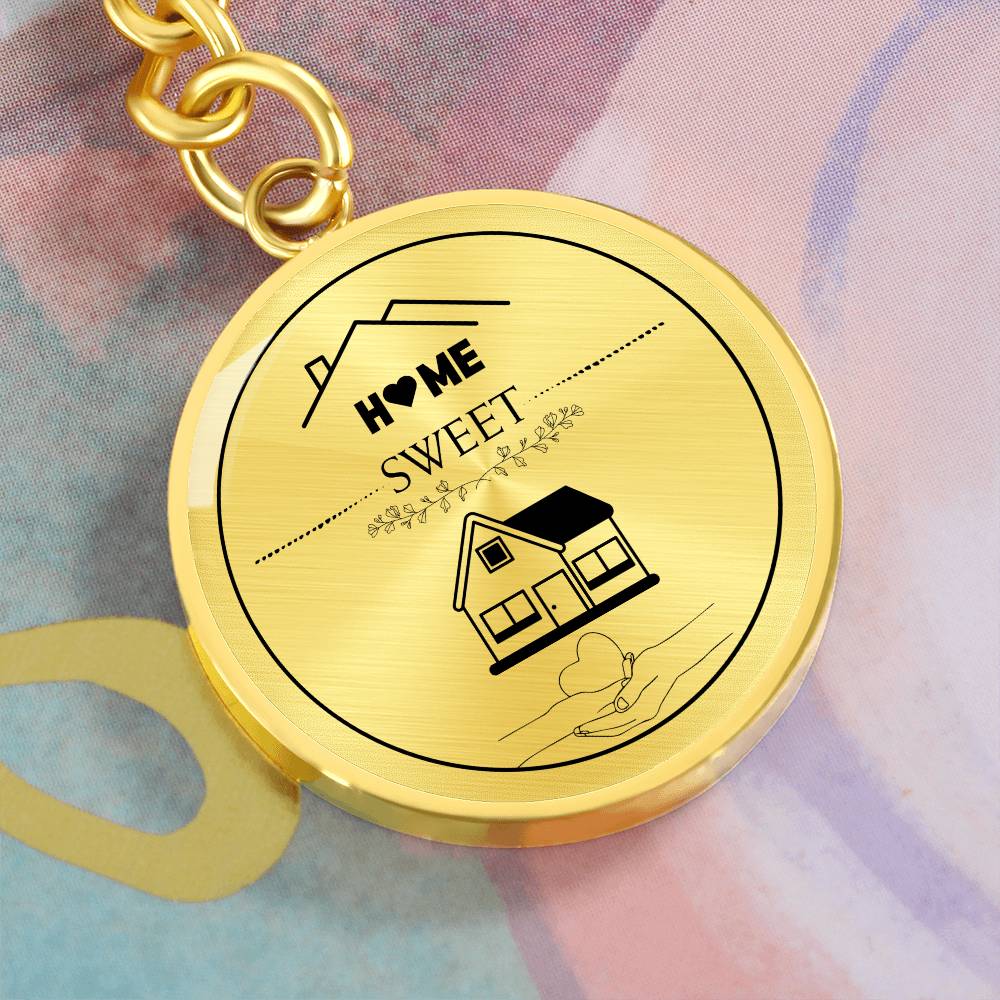 Home Sweet Home Engraved Keychain - Personalize Your Keepsake - - Keychains