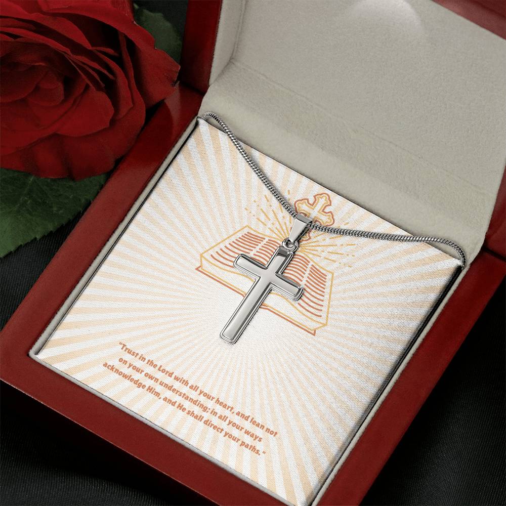 Guided by Faith - Bible Verse Cross Necklace - - Necklaces