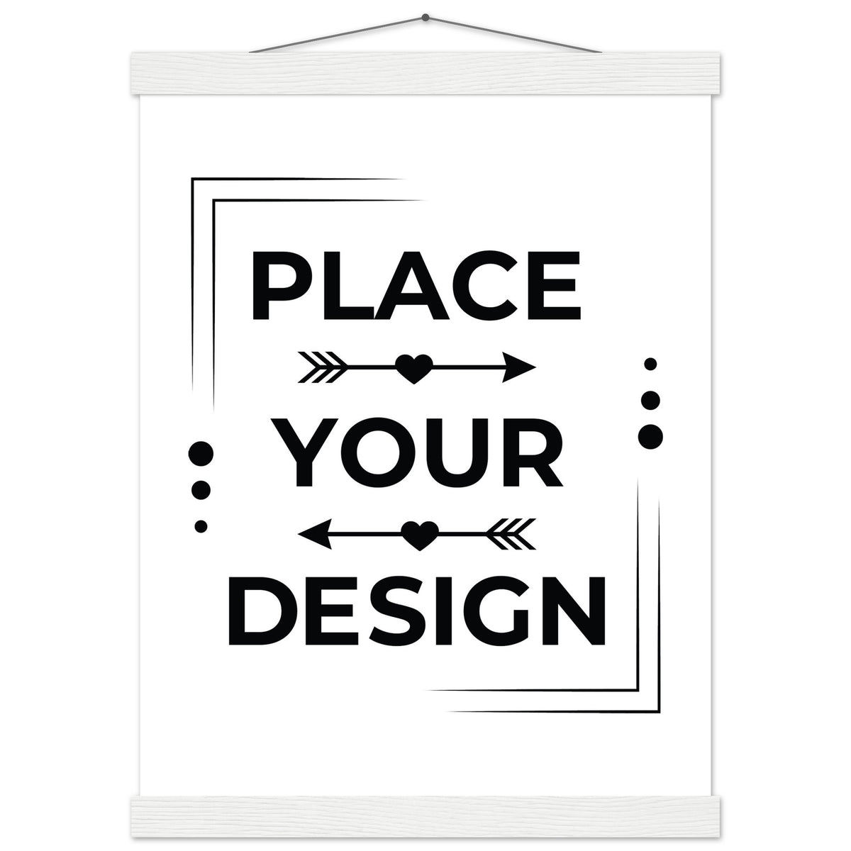 Stunning Art Display - Premium Customizable Poster - 30x40 cm 12x16″ White wall hanger - Posters With Hanger