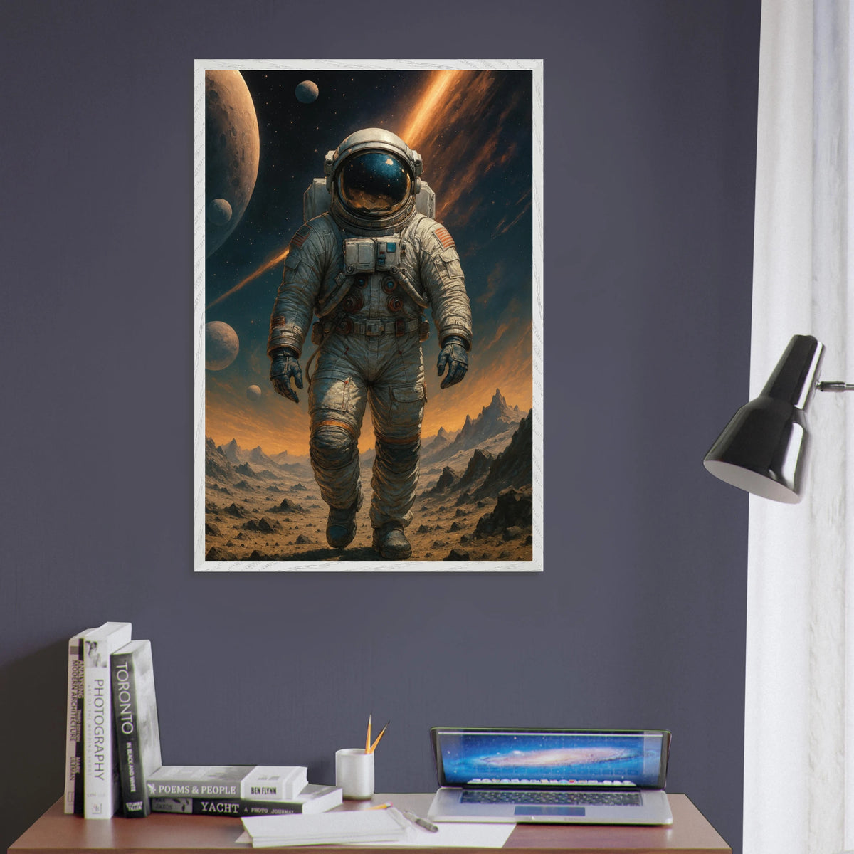 Cosmic Voyager – Wooden Framed Poster Gift - - Wooden Framed Posters