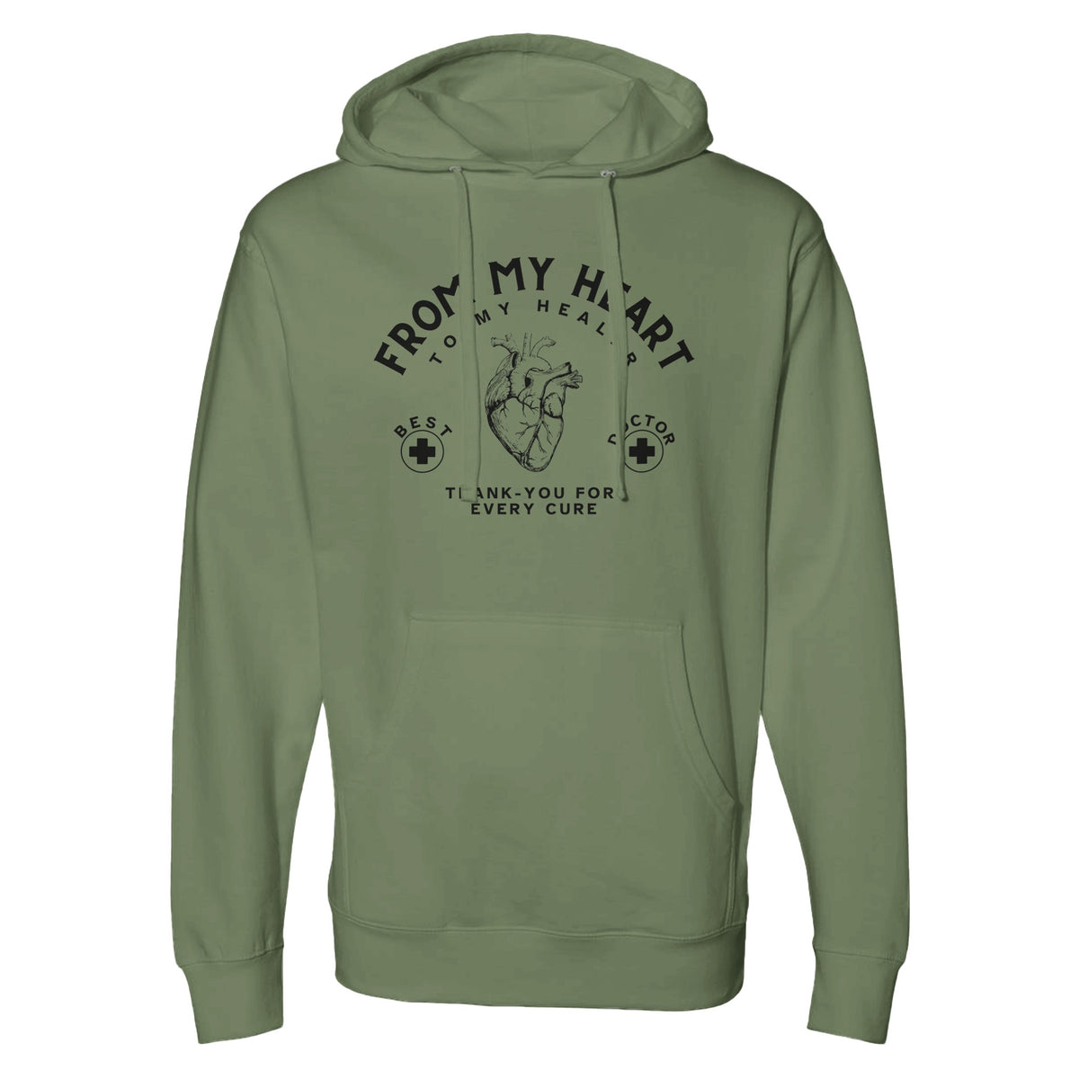 From Patient to Protector - Show Your Appreciation - army heather - Hoodies