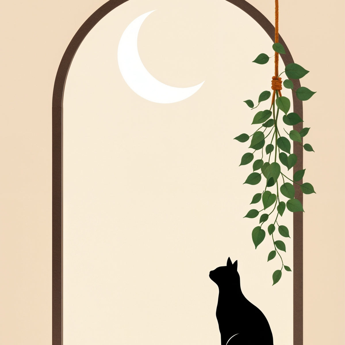 Quiet Night - Curious Cat - 24x36 - Framed Posters