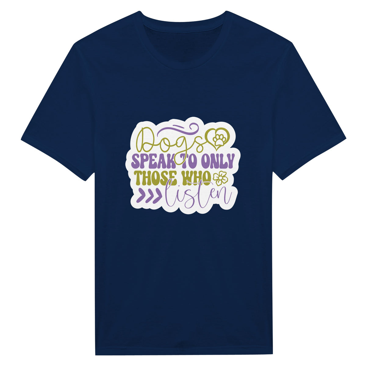 Canine Conversations - Listen to the Language of Dogs! - Navy - T-shirts