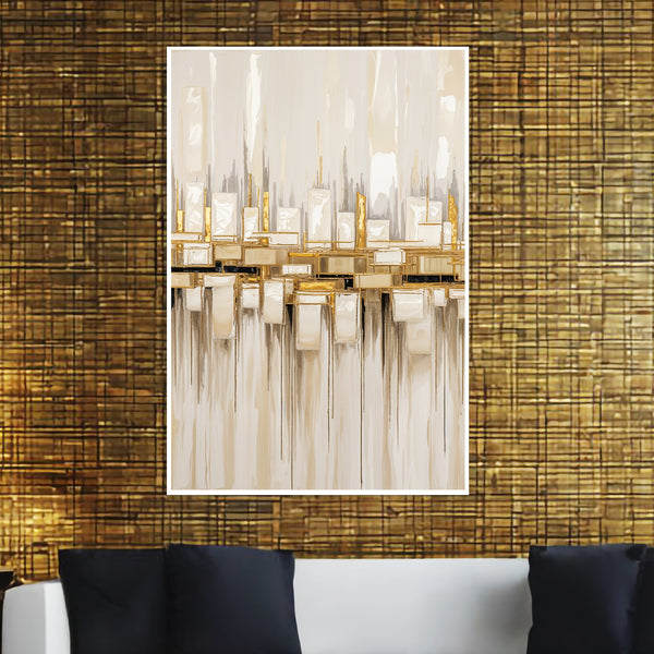 Architectural Harmony - A Golden Vision - - Framed Posters