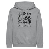 Empowerment in Motion - 'Piensa, Cree, Sueña, Atrévete' Hoodie - Sports Grey - Hoodies