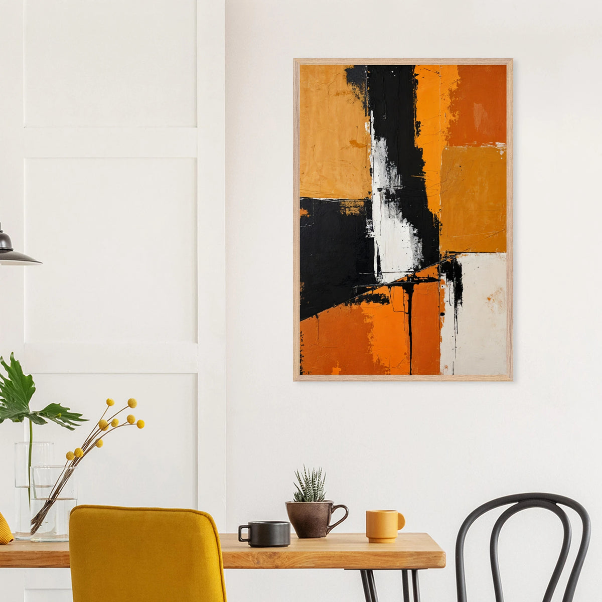 Striking Abstract Wall Art – Gift the Bold Harmony Poster - Wood frame - Wooden Framed Posters