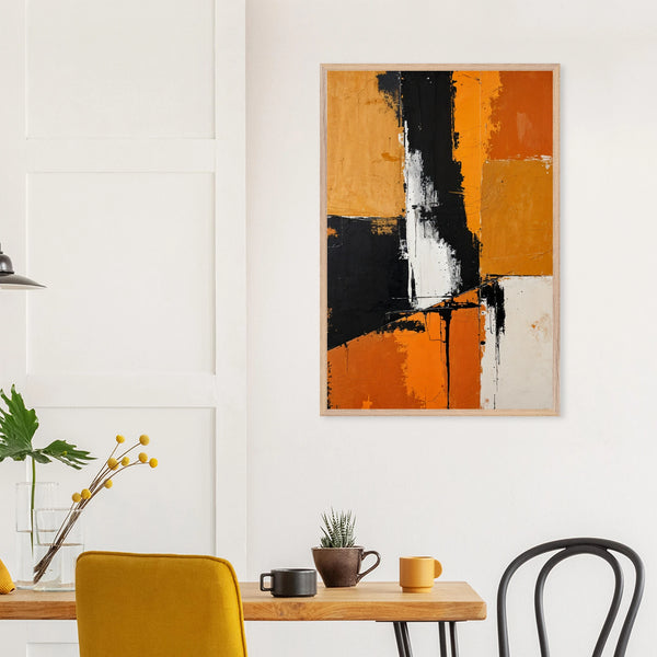 Striking Abstract Wall Art – Gift the Bold Harmony Poster - Wood frame - Wooden Framed Posters