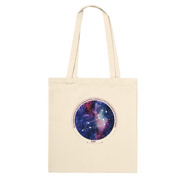 Premium Zodiac Tote Bag Gift for Astrology Fans - Leo - Tote Bags
