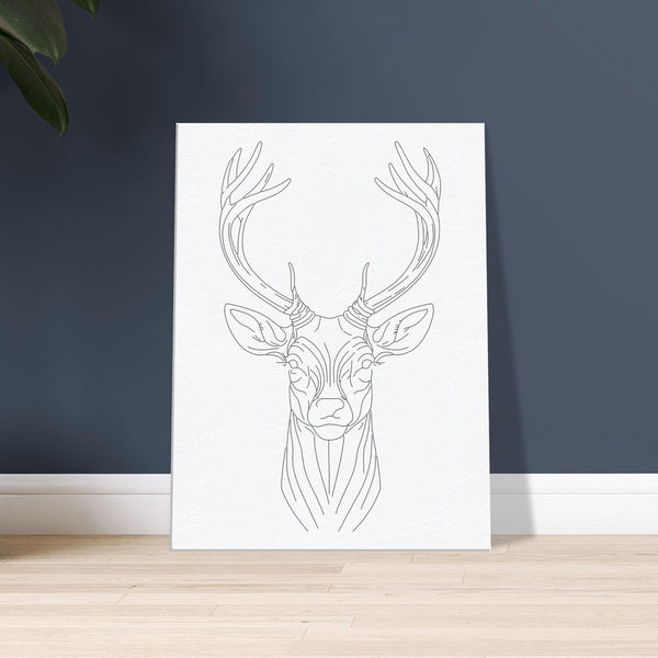 Graceful Stag - Minimalist Canvas Art - 60x80 cm 24x32″ - Canvas Prints