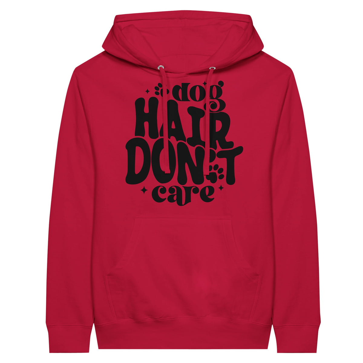 Cozy with Canine Charm - Dog Hair Don't Care - Red M - Hoodies