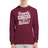Happily Retired Long-sleeve Tee for Colleagues - - Long Sleeves T-shirts
