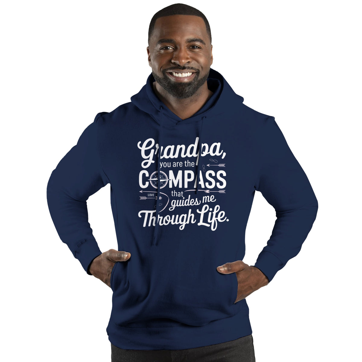 Grandpa’s Compass - Timeless Warmth - Navy - Hoodies