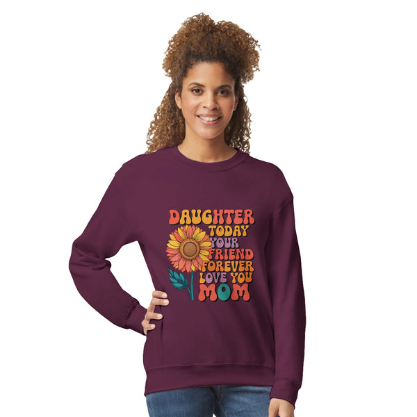 Sunflower Serenity - Celebrate Your Bond with Mom - Maroon - Sweatshirts