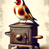 Goldfinch Grace and Vintage Charm - - Framed Posters