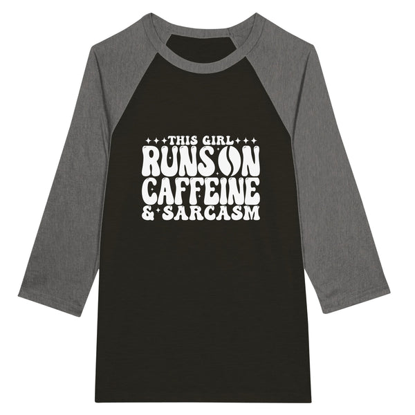 Running on Caffeine and Sarcasm - A Wearable Memory Maker - Black Deep Heather -