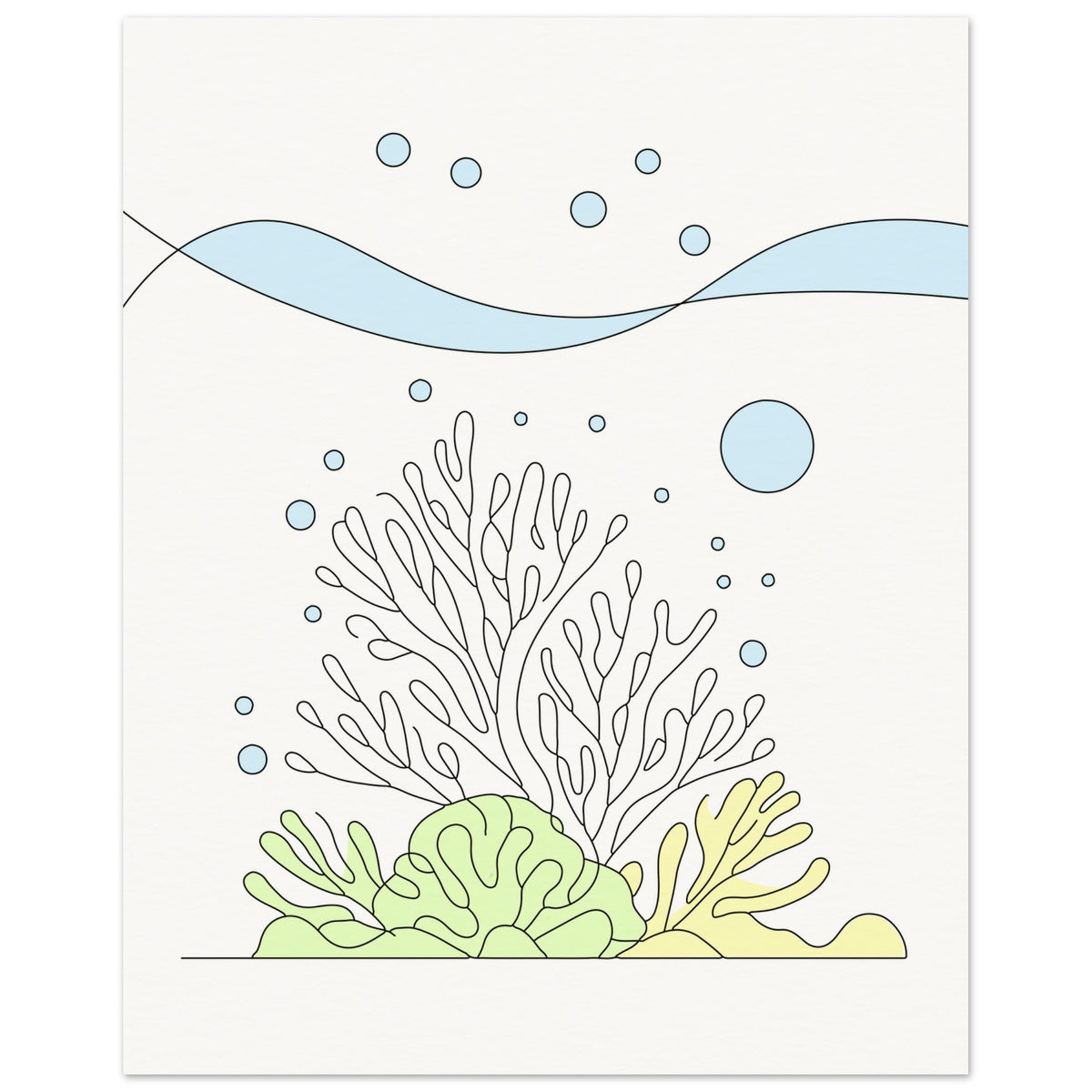 Peaceful Oceanscape - The Calm Beneath the Waves - - Posters