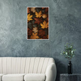 Golden Autumn Leaves - - Wooden Framed Posters