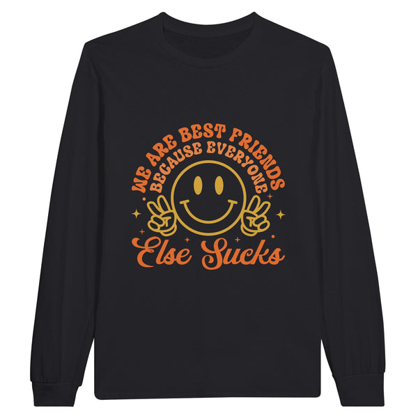 Bold Bonds - 'Best Friends' Long Sleeve Comfort - Black - Long Sleeve T-shirts