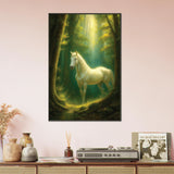 White Horse Metal Framed Poster – Gift of Serenity & Memory - - Metal Framed Posters