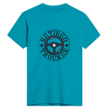 On the Open Road - Retired Trucker Tee - Teal - Print Material