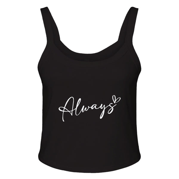 Always Love - A Reminder of Love's Presence - solid blk blend - Tank Tops