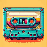 Retro Vibes - Cassette & TV - - Framed Posters