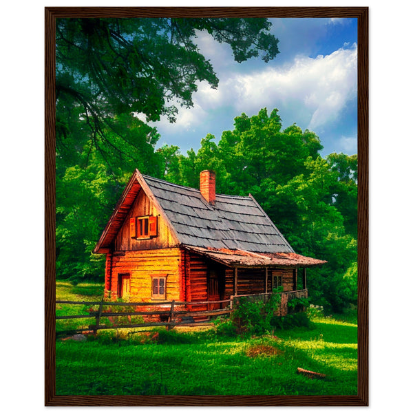 Peaceful Getaway - Framed Poster for Your Home - 40x50 cm 16x20″ Dark wood frame - Framed Posters