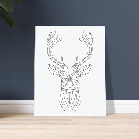 Image of Graceful Stag - Minimalist Canvas Art