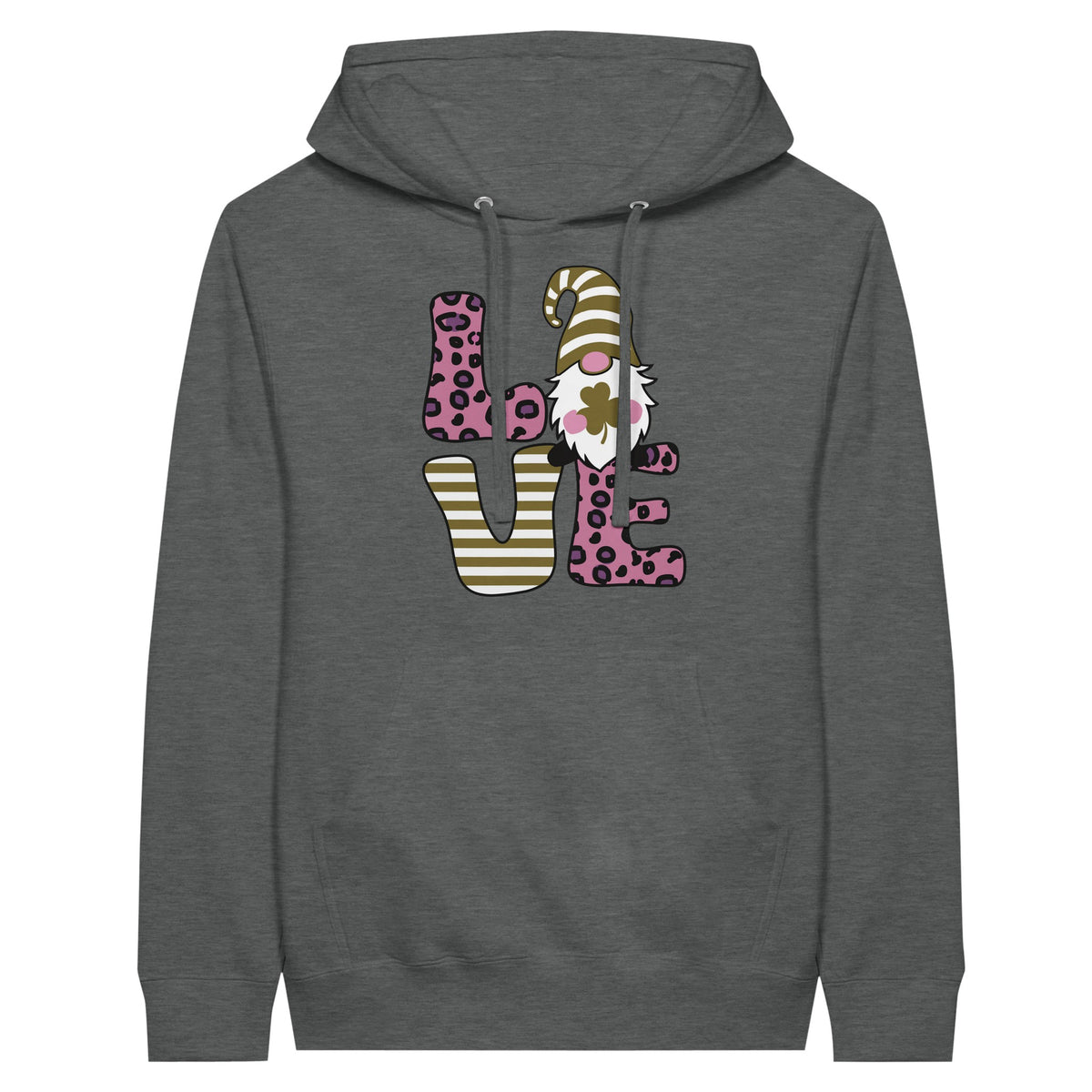 Christmas Gnome Love - Premium Unisex Pullover Hoodie - Graphite Heather - Pullover Hoodies