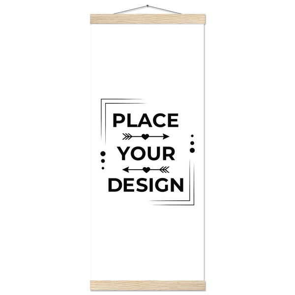 Stunning Art Display - Premium Customizable Poster - 25x60 cm 10x24″ Natural wood wall hanger - Posters With Hanger