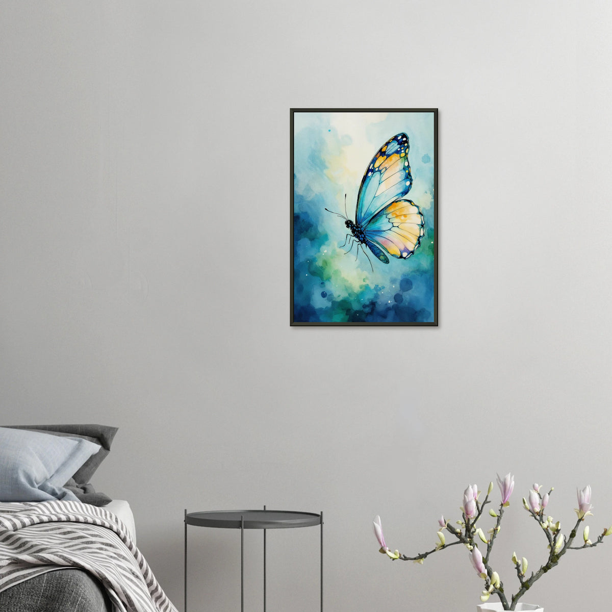 Watercolor Wings - Butterfly Art Framed Poster - 40x60 cm 16x24″ - Metal Framed Posters