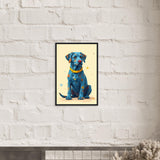 Crystal Canine - Unique Dog Portrait Framed Poster - 40x60 cm 16x24″ Black frame - Framed Posters