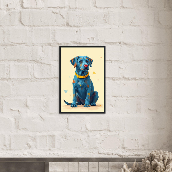 Crystal Canine - Unique Dog Portrait Framed Poster - 40x60 cm 16x24″ Black frame - Framed Posters