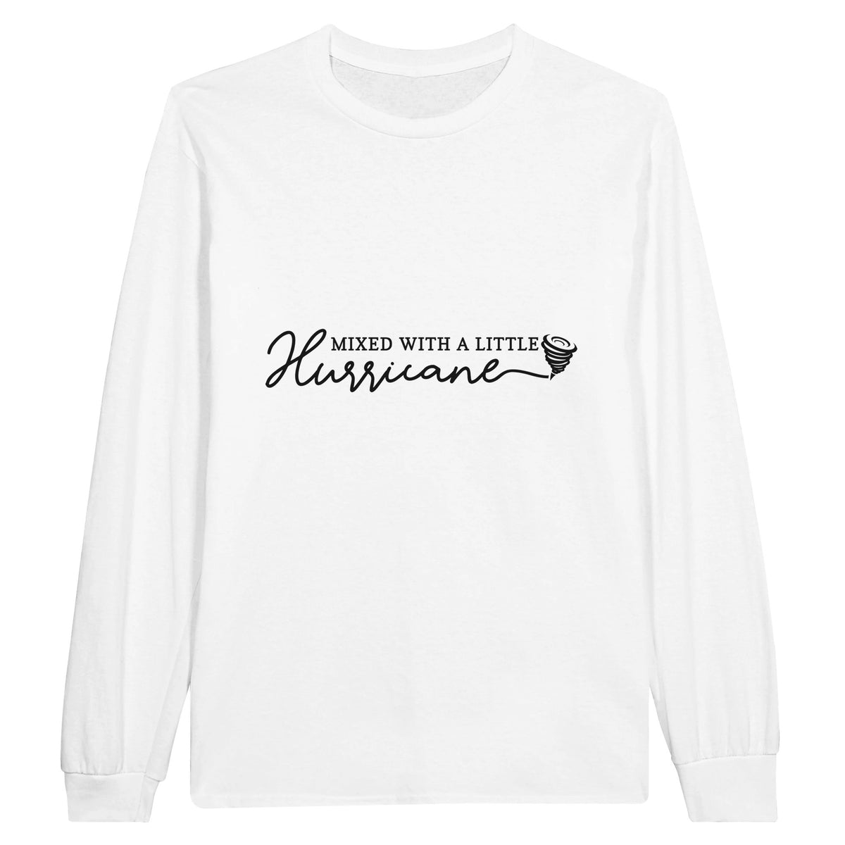 Hurricane Vibes - Bold Longsleeve Tee - White - Sweatshirt