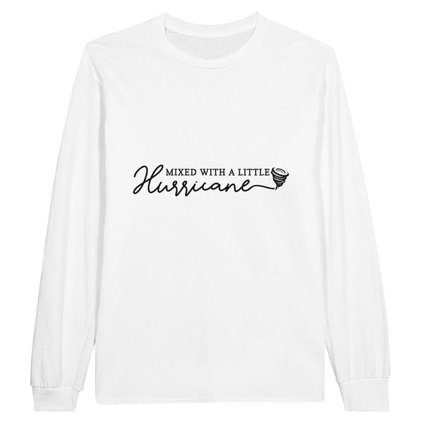 Hurricane Vibes - Bold Longsleeve Tee - White - Sweatshirt