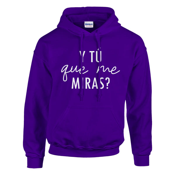 Gaze Upon Me - Bold Statement Cotton Wear - Purple - Hoodies