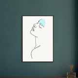 Modern Muse - Abstract Line Art Elegance - - Wooden Framed Posters