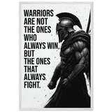 Spartan Warrior Quote Print – Inspirational Frame Gift - White frame - Wooden Framed Posters